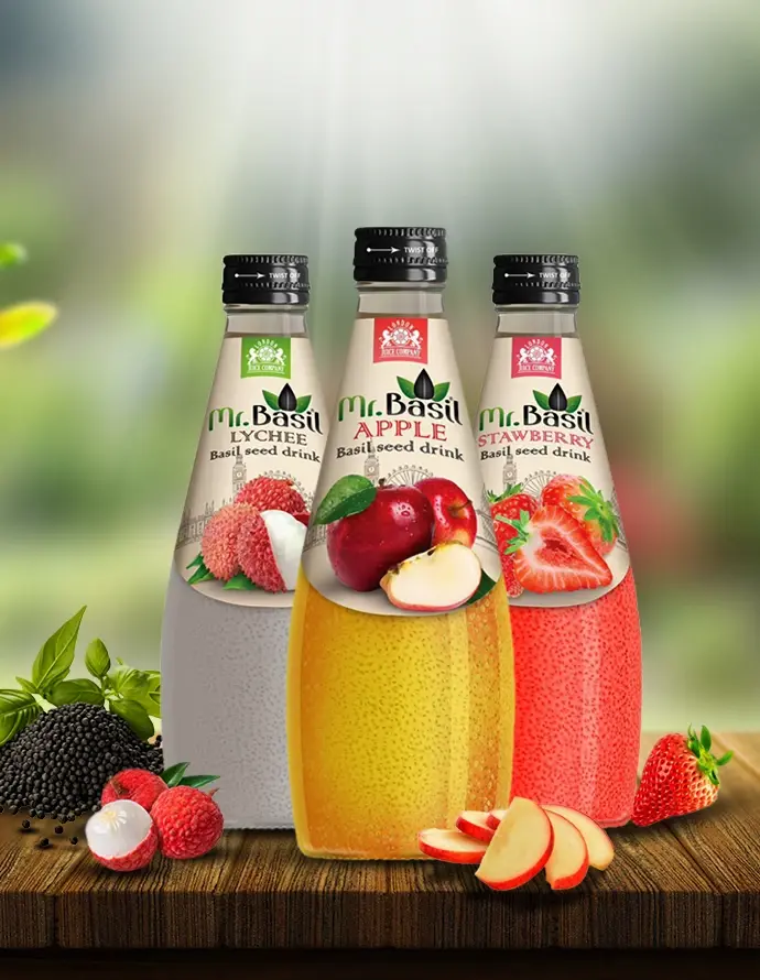 Mr. Basil Mr. Basil | Basil Seed Drinks with Real Fruit Juice – M&F Corporation